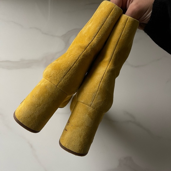 Sam Edelman yellow suede Codie boots - Picture 7 of 11